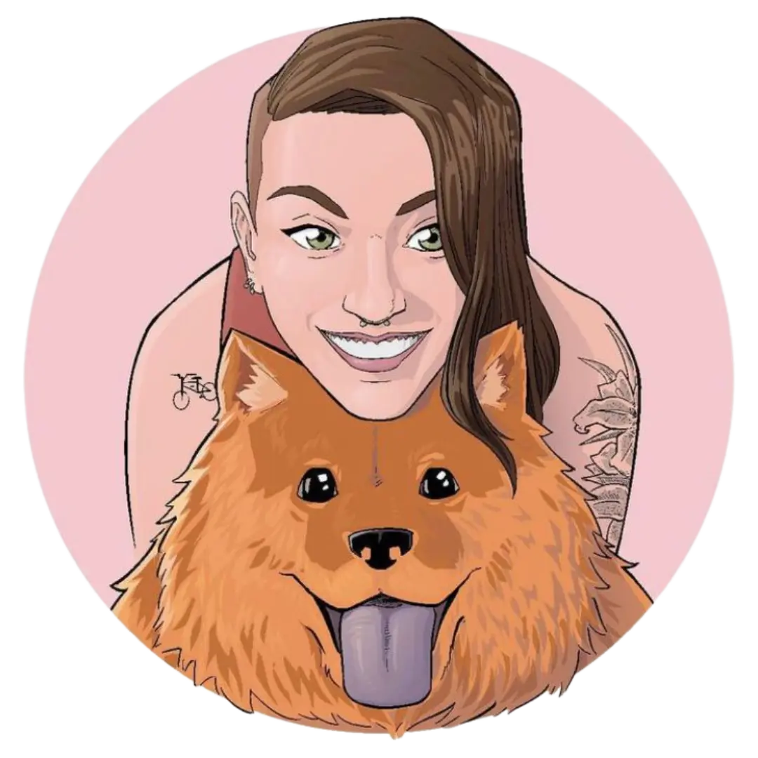 Leandro e Thamires em cartoon